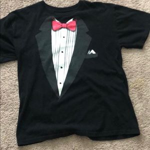 Boys “ tuxedo” print t-shirt